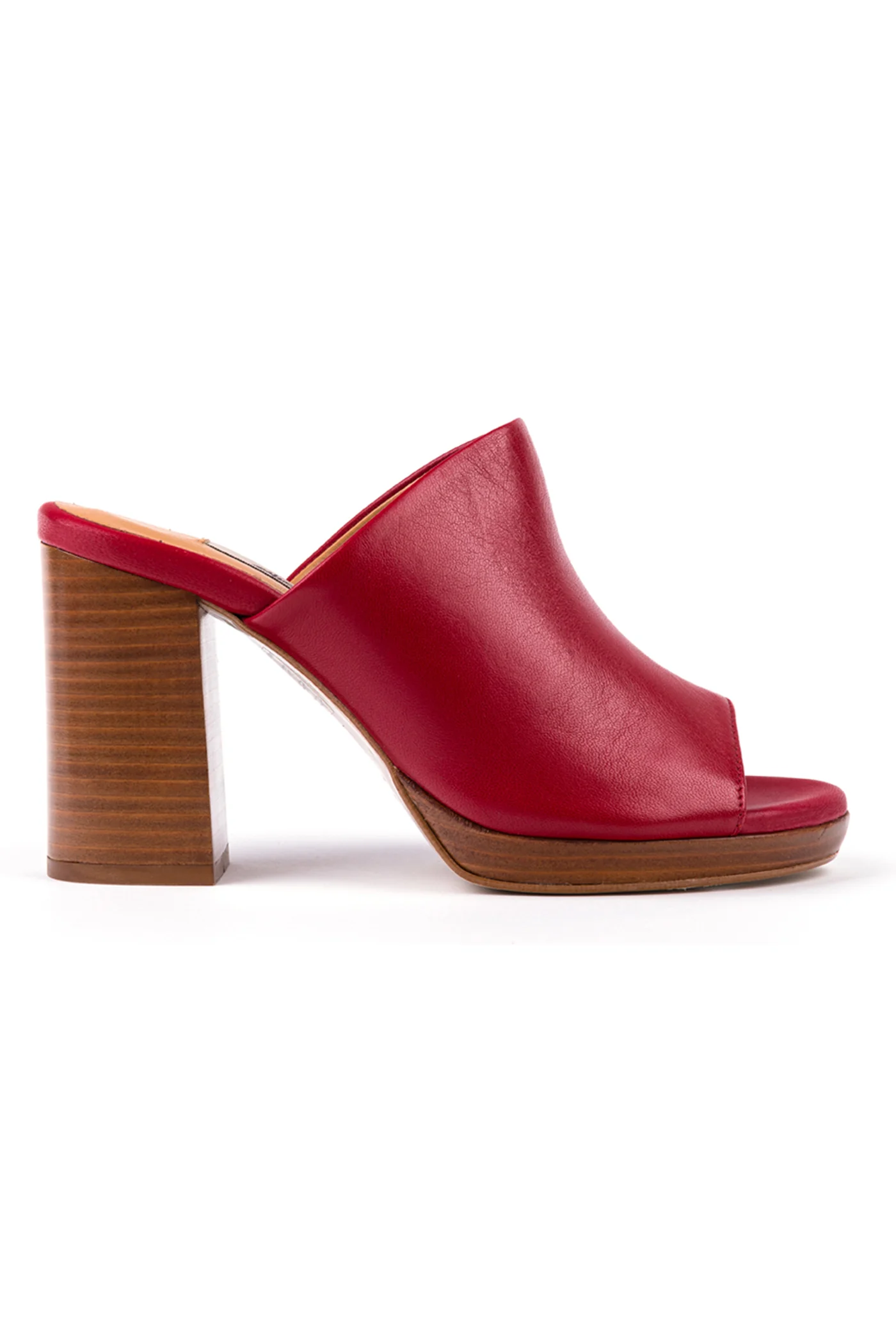 Mules com salto efeito madeira em - Image 7