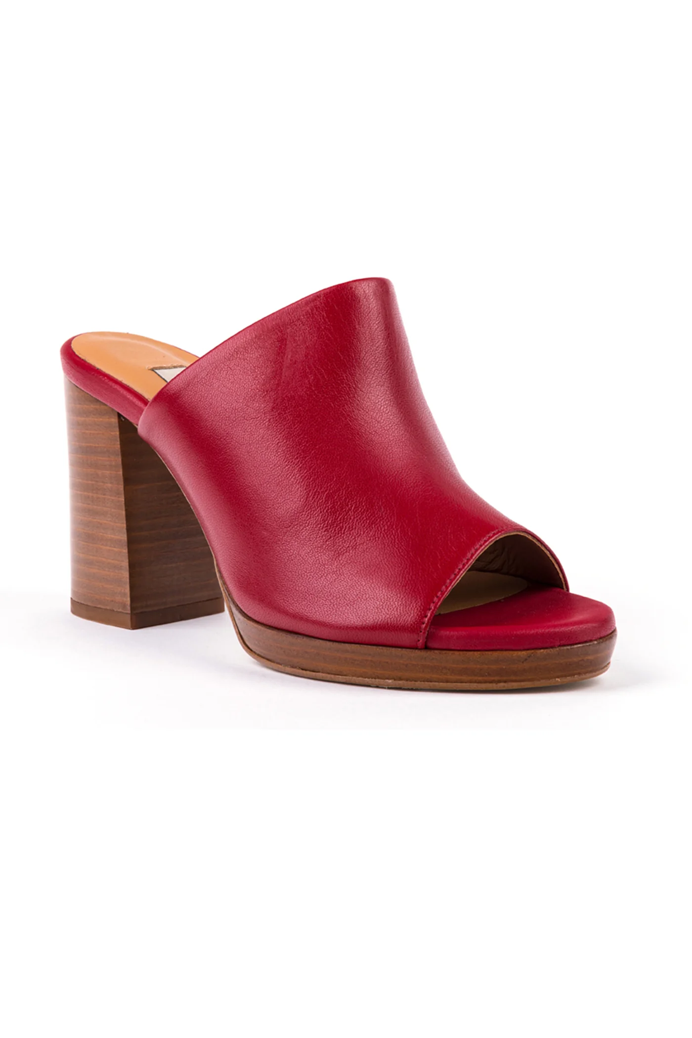 Mules com salto efeito madeira em - Image 8