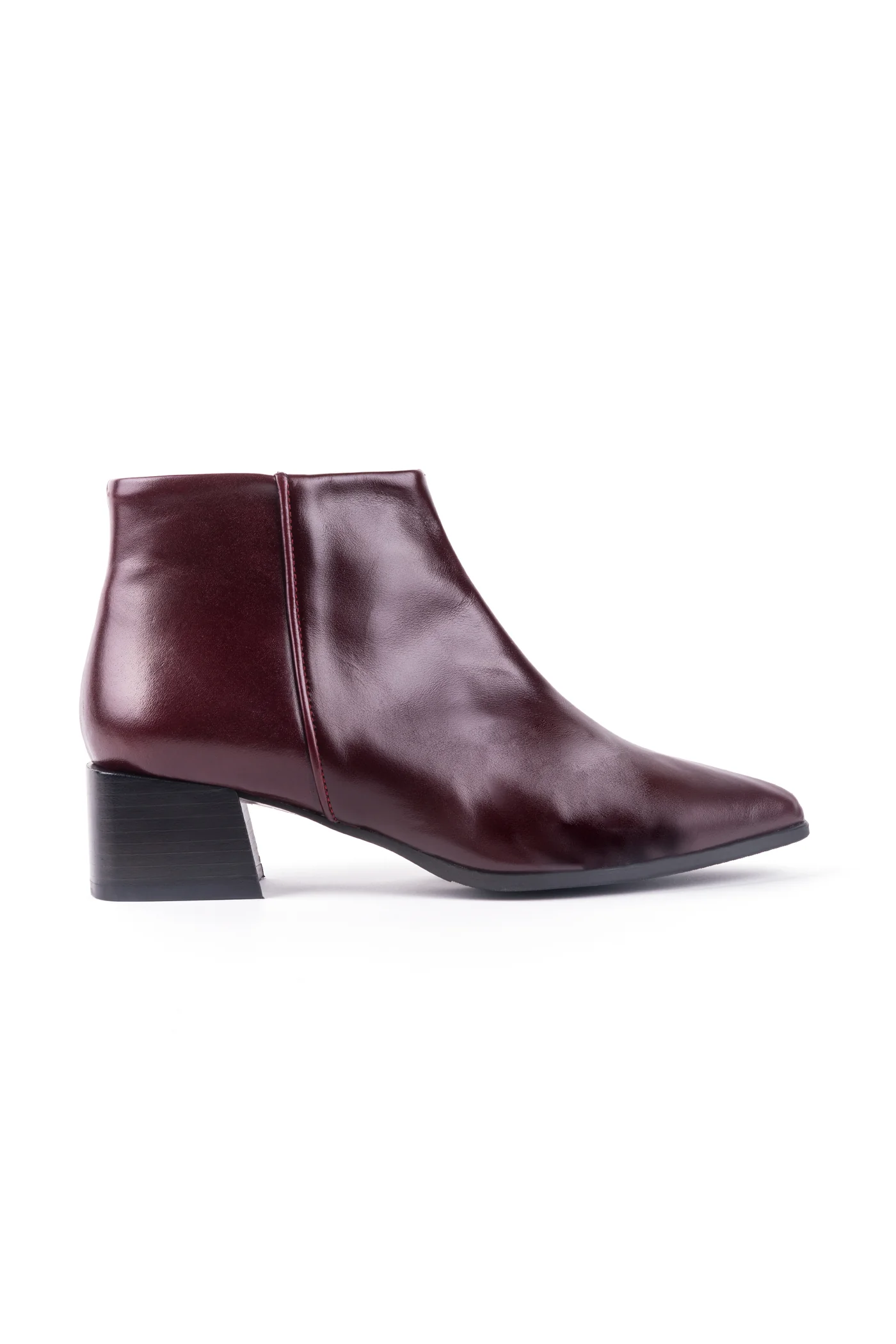 Botins de salto médio em pele - Image 7