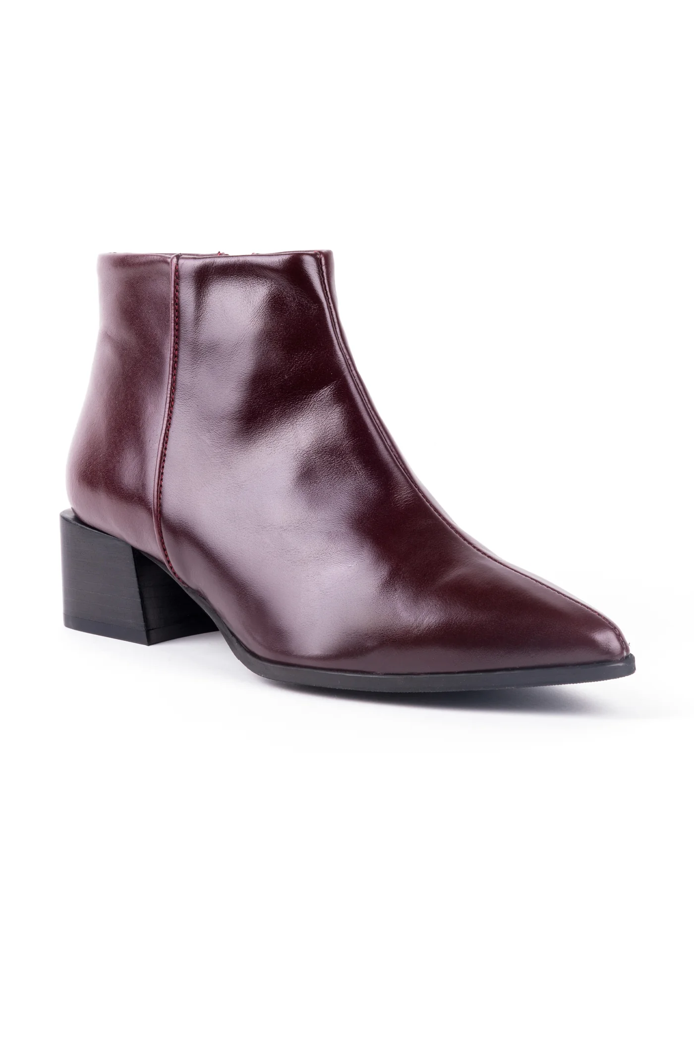 Botins de salto médio em pele - Image 8