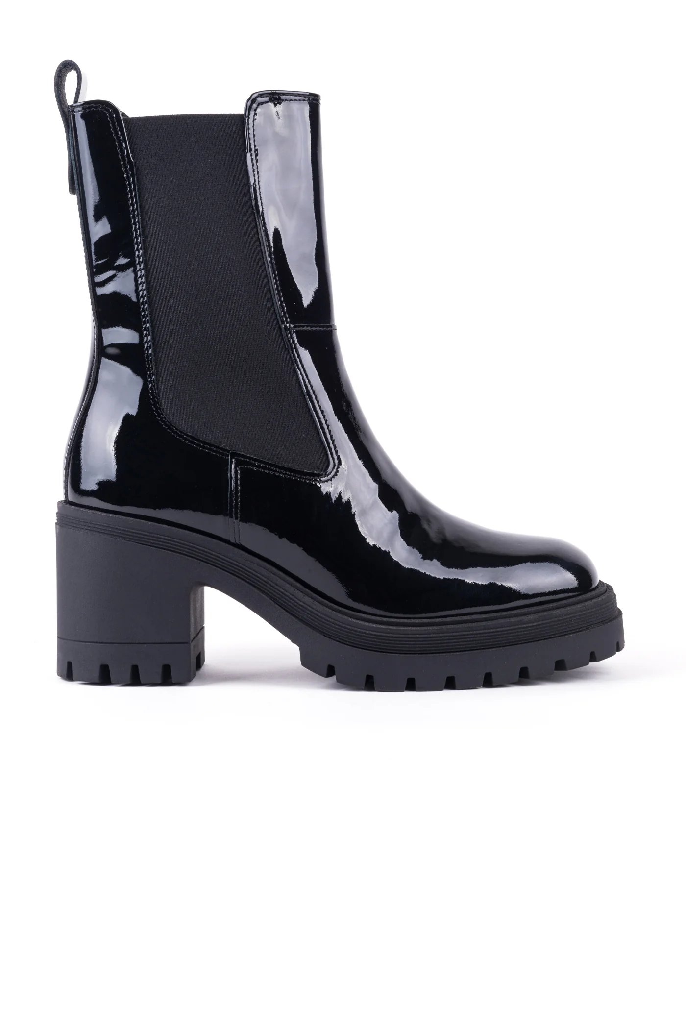 Botas chelsea de salto alto em verniz - Image 2