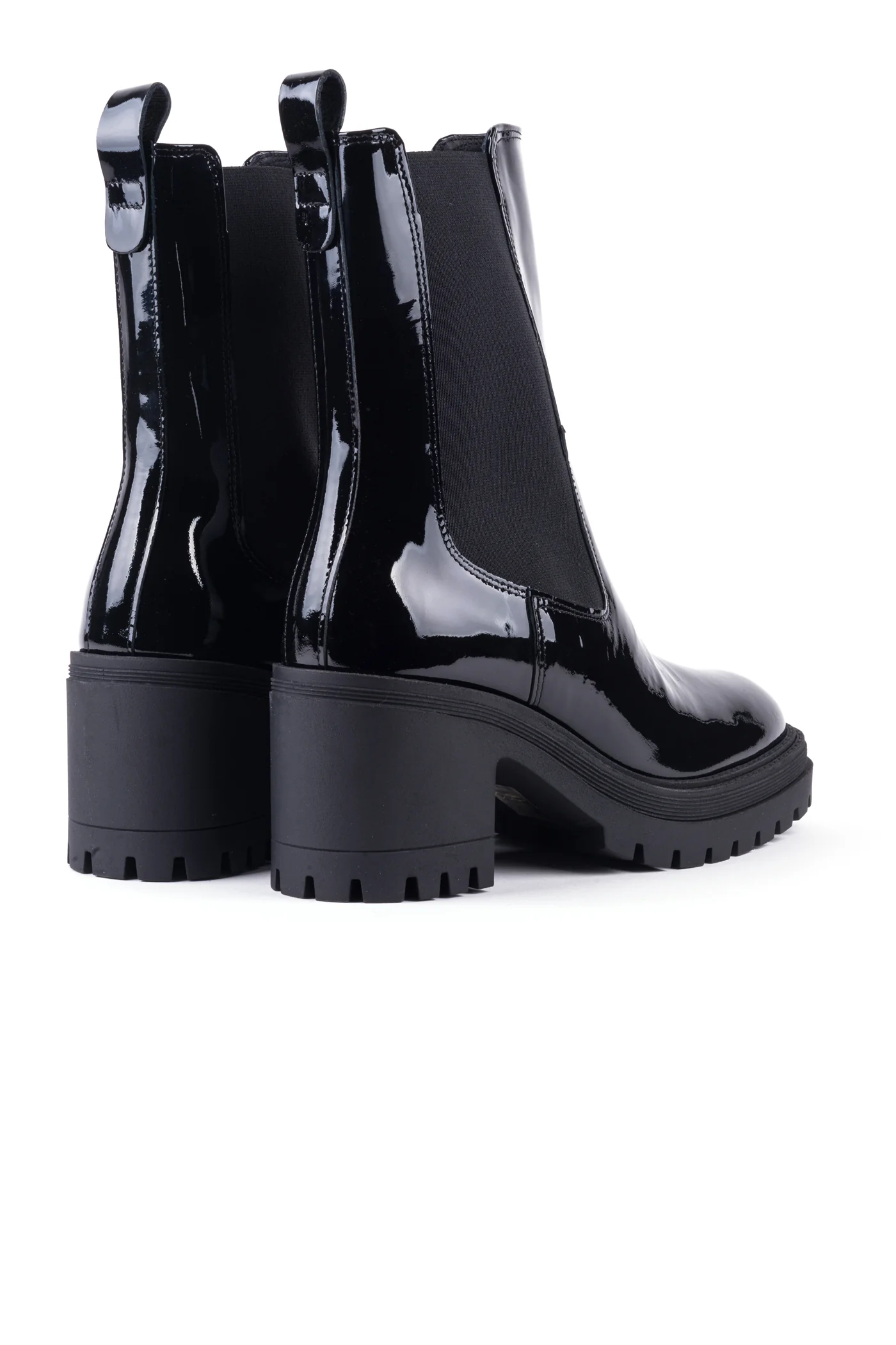 Botas chelsea de salto alto em verniz - Image 4
