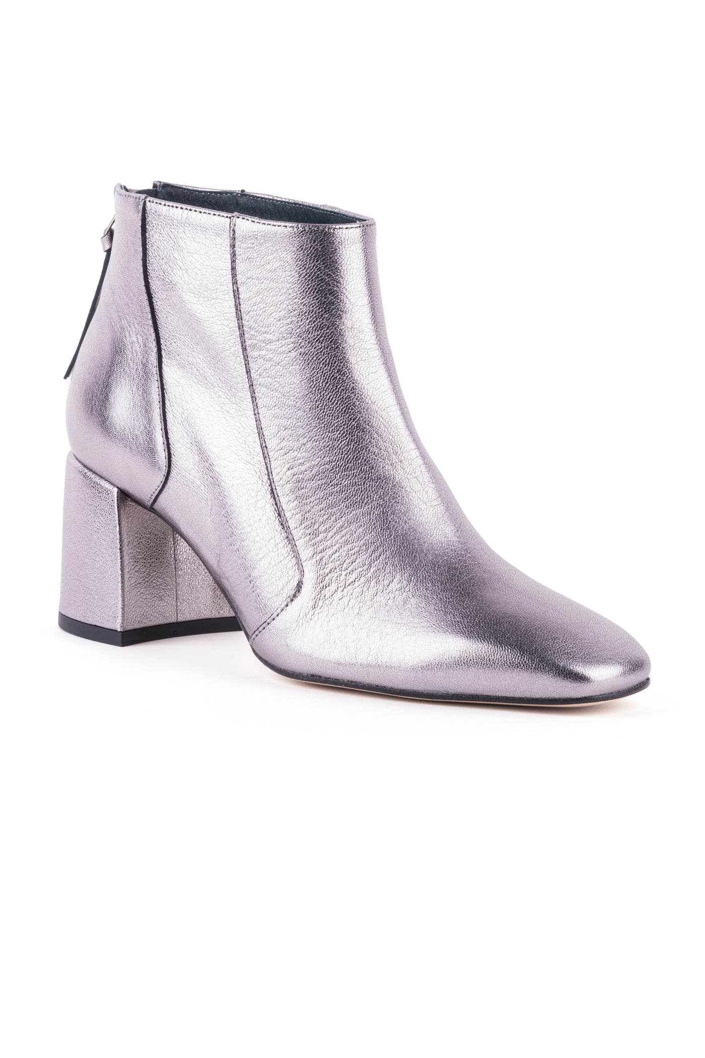 Botins de salto em pele metalizada - Image 2