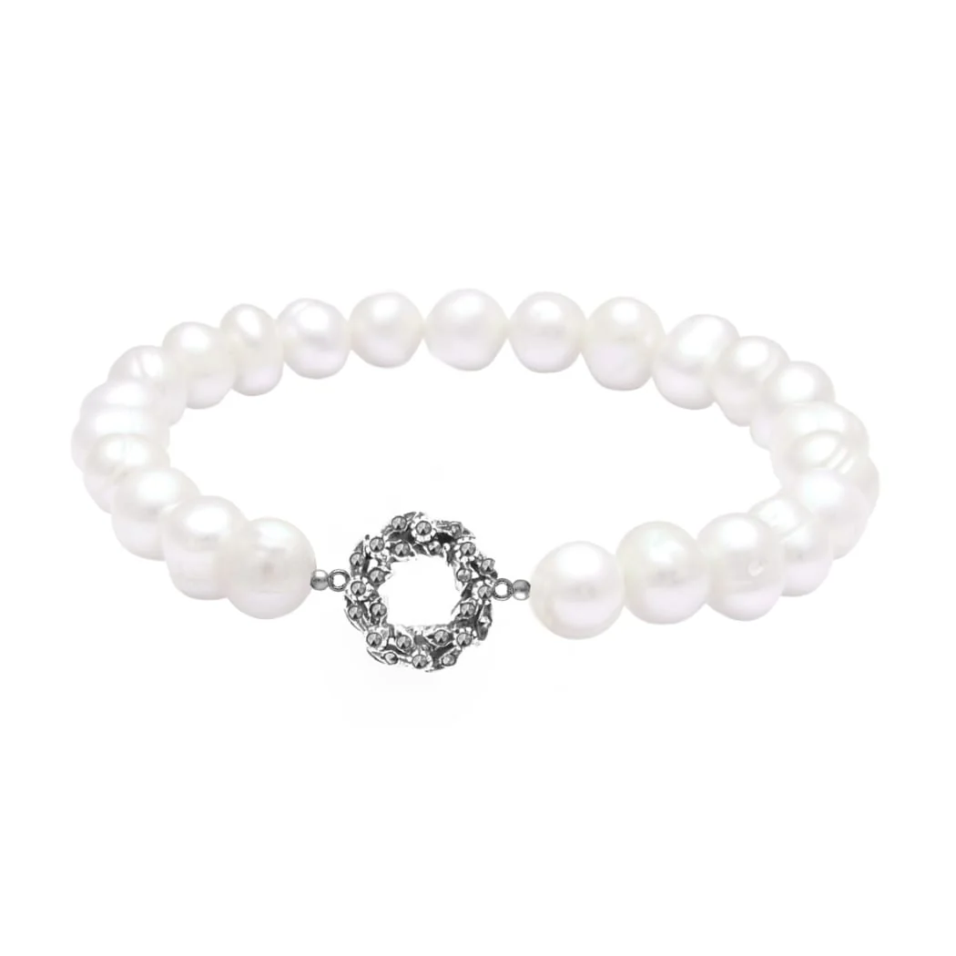 Pulseira Coroa Marcassites em