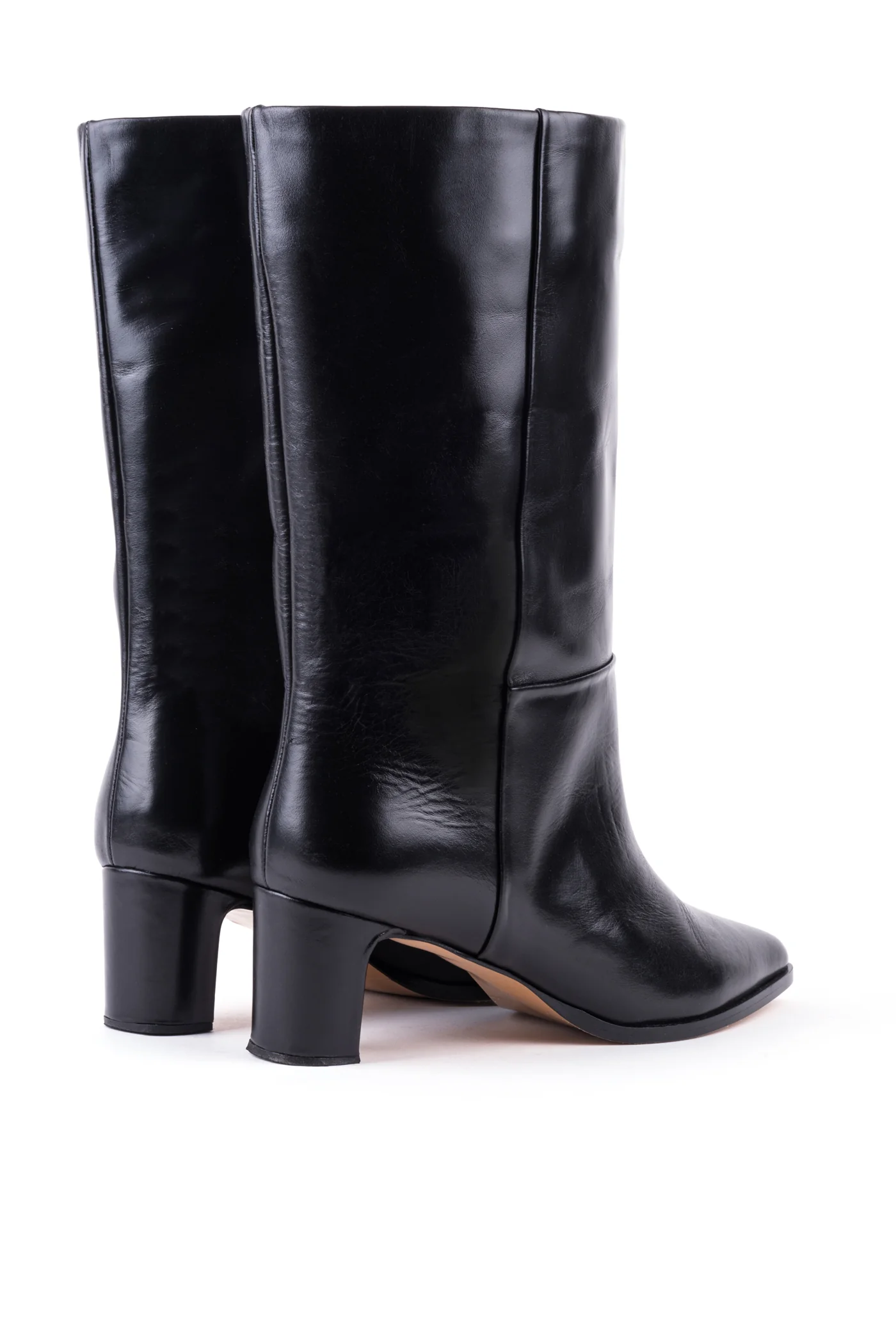 Botas cano alto em pele - Image 3