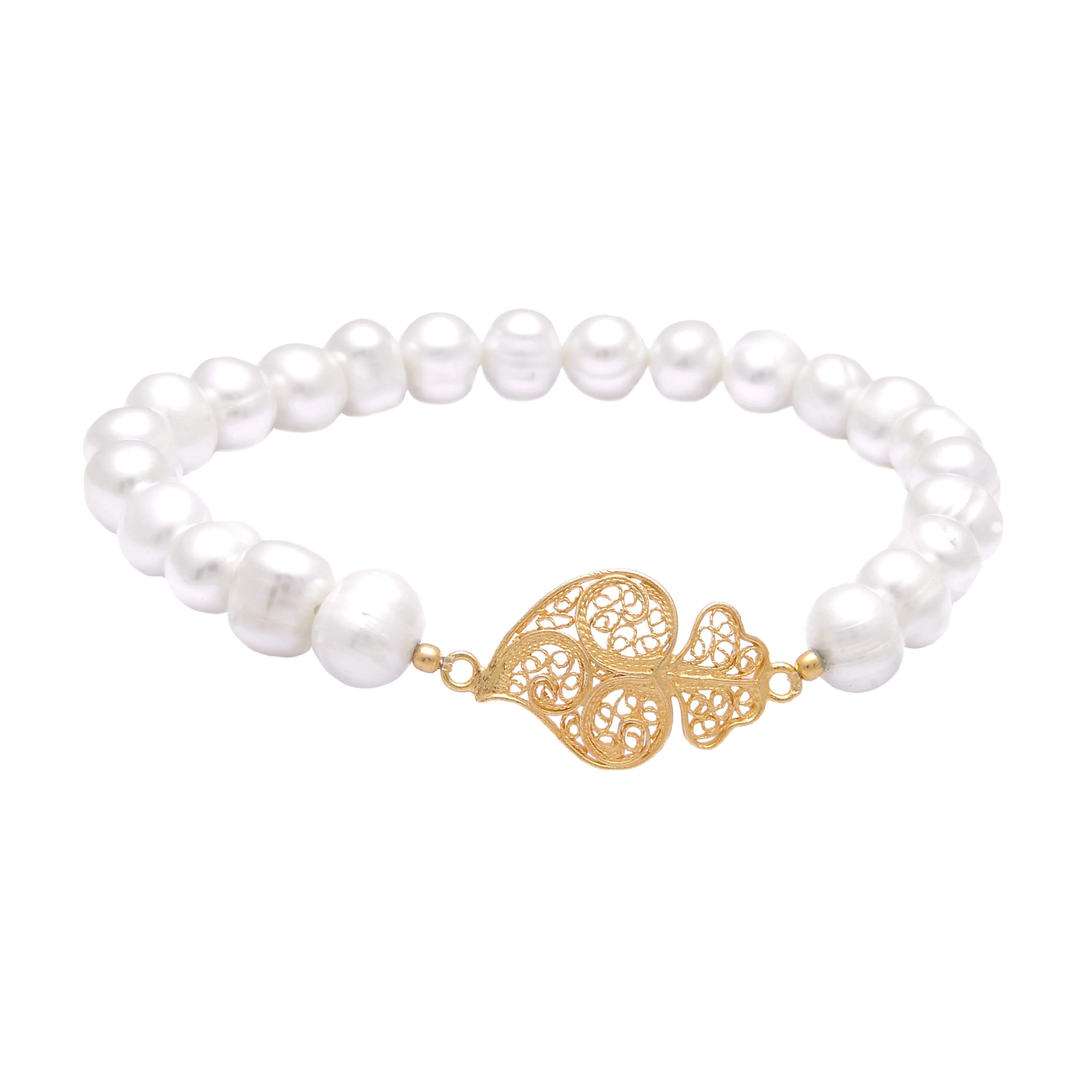 Pulseira Coração de Viana de filigrana em