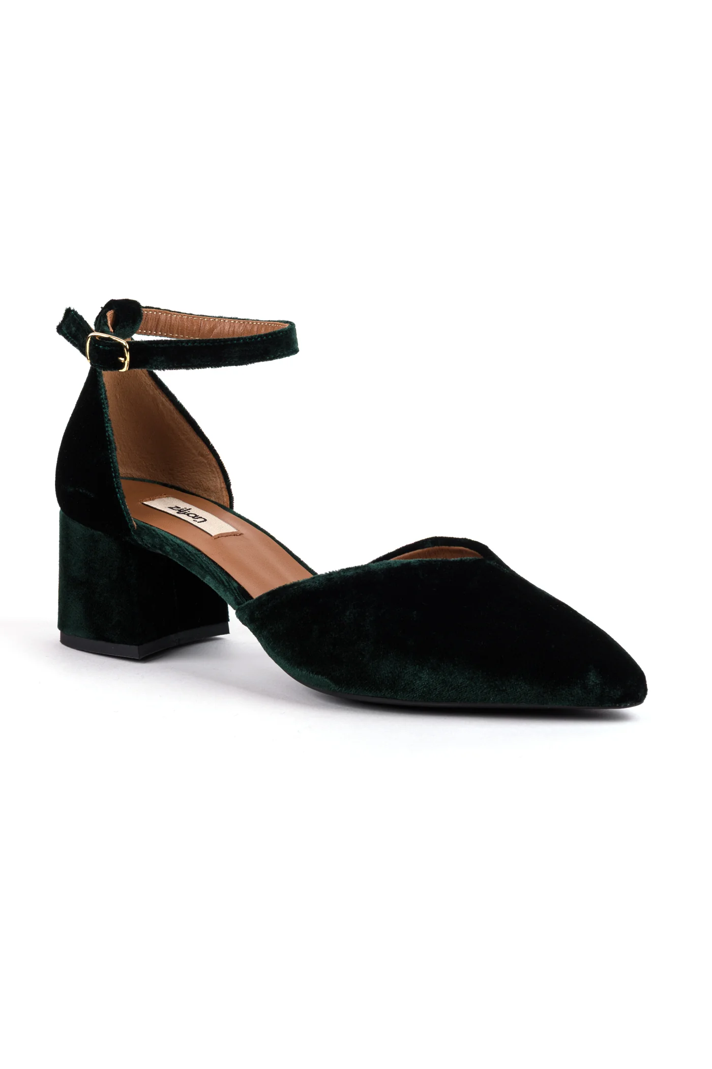 Sapatos de salto médio clássicos em veludo - Image 2
