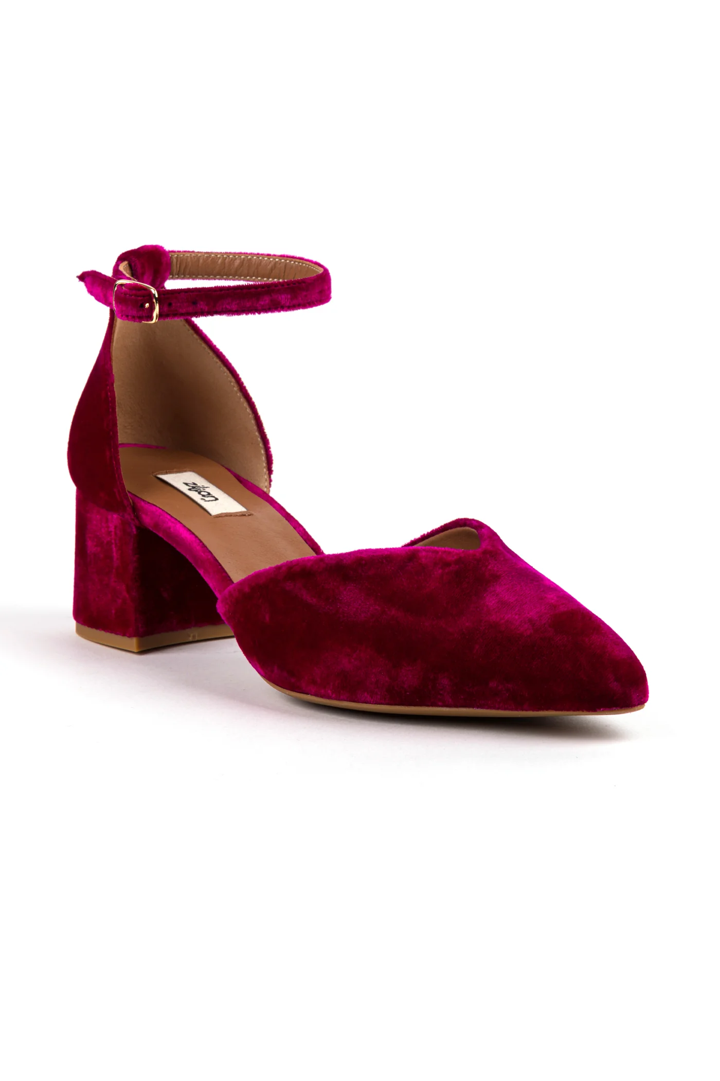 Sapatos de salto médio clássicos em veludo - Image 5