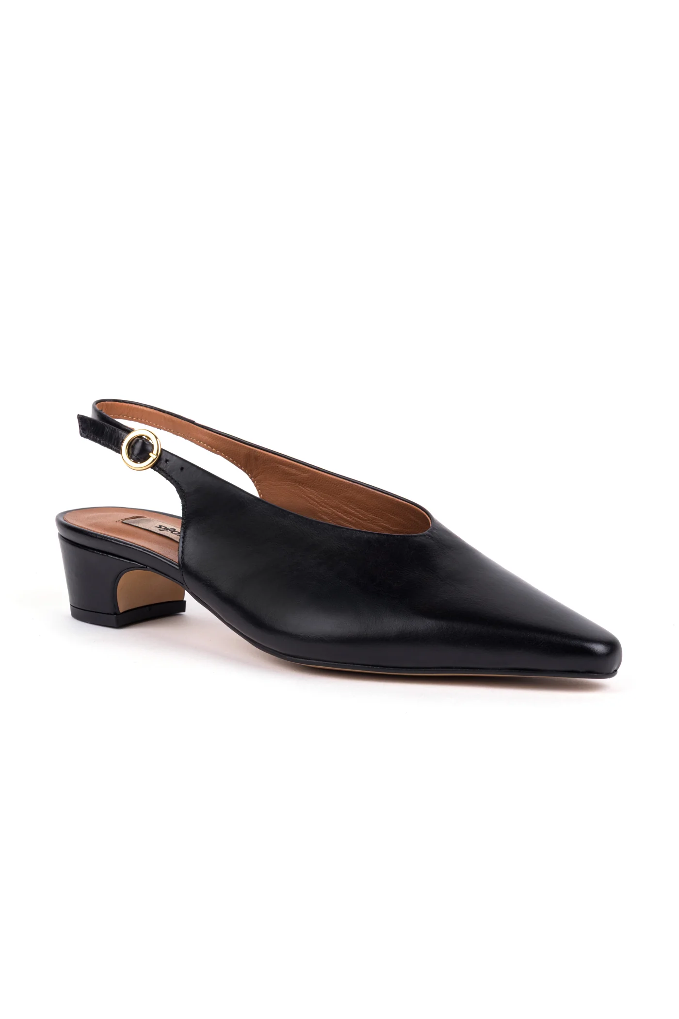 Slingbacks com decote em V em pele - Image 2